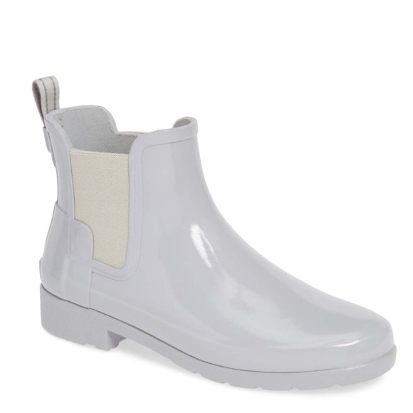 light grey rain boots